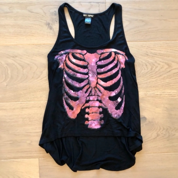 Hot Topic Tops - Hot Topic Galaxy Ribcage Tank Top